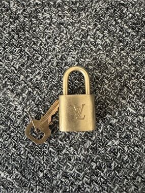Louis Vuitton Brushed Gold-tone Padlock with Key